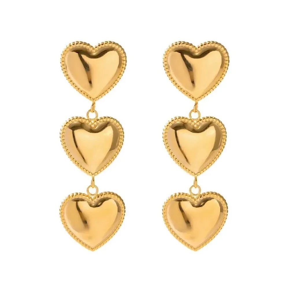 Heart drop earrings N798